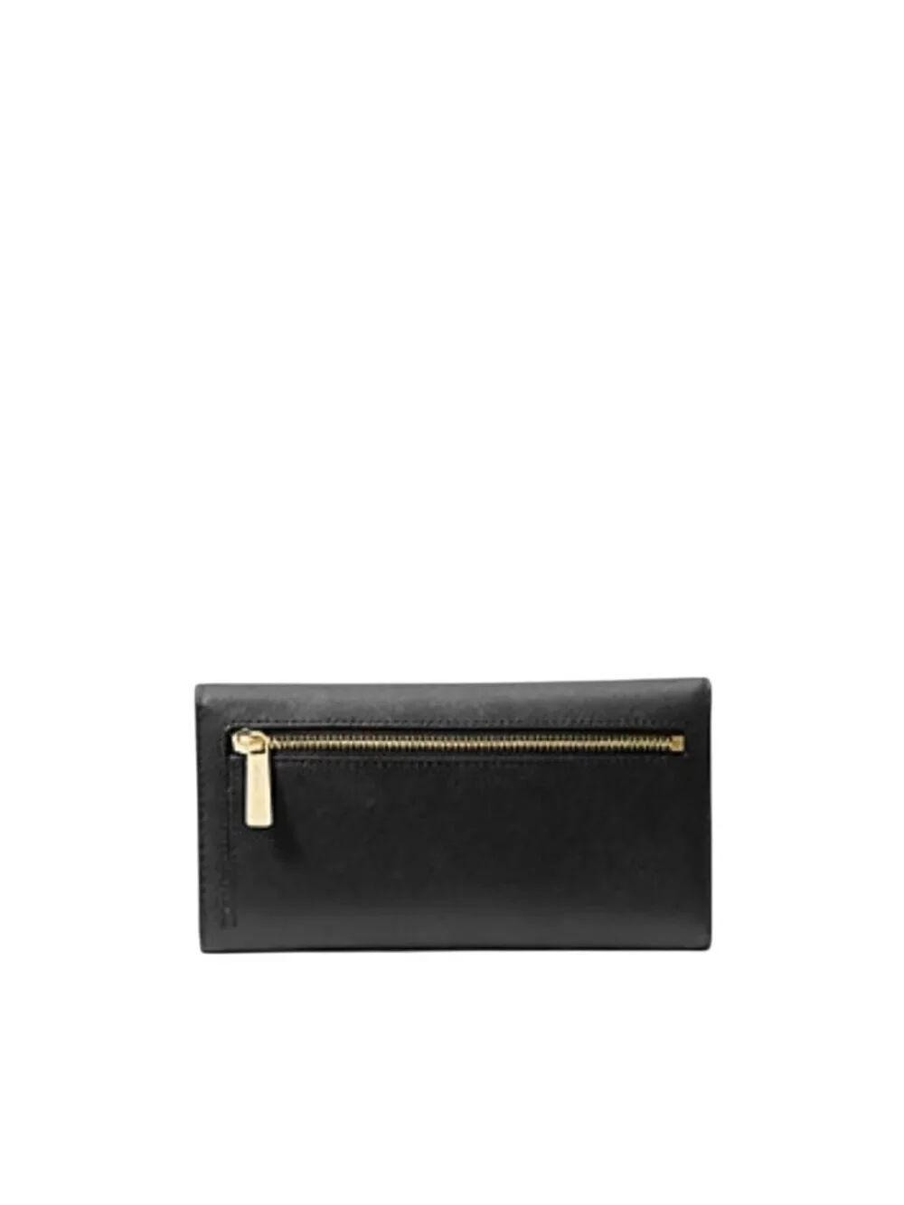Michael Kors Crossgrain Leather Tri Fold Wallet Black